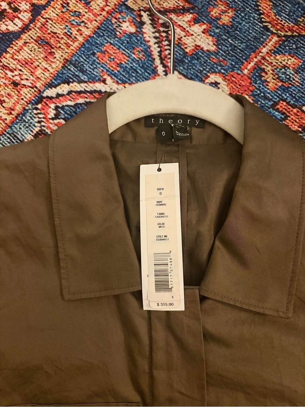 Theory Gemine Taranto Pop Top Sleeveless Dress in color Mud (brown/olive) - Picture 11 of 16